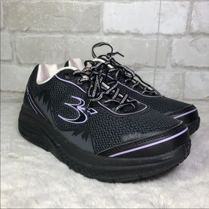 (AN) Womena Gravity Defyer Mighty Walk Comfort Sneakers Black Purple Size 7 EUC
